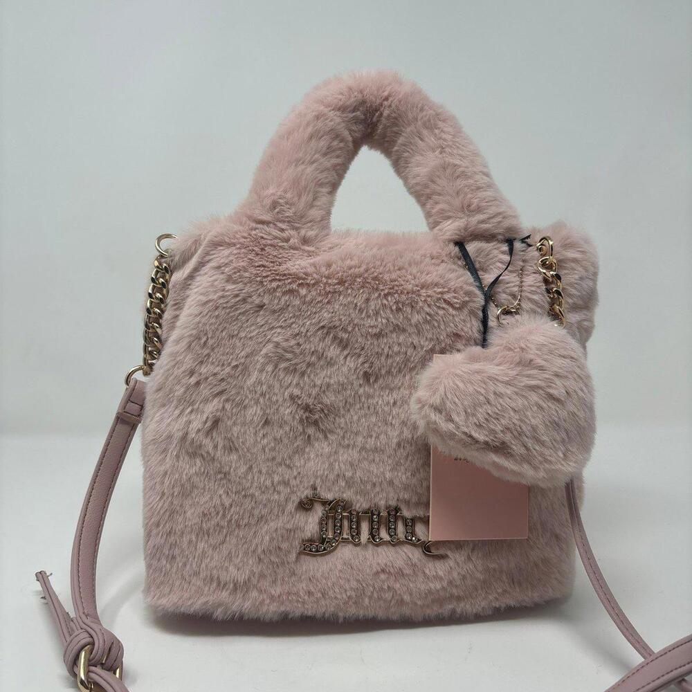 Juicy Couture fluffy mini tote Dusty blush